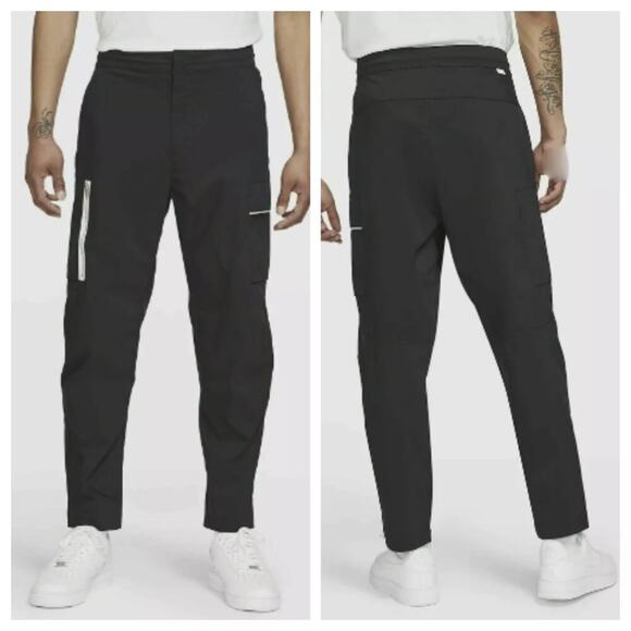 Nike Men's Essential Style Woven Utility Cargo Pants Black Size 34 - Picture 1 of 15
